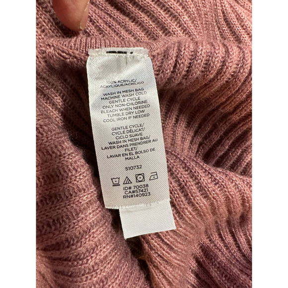 LOFT One Size Dusty Rose Pink Sweater Long Open Front Cardigan Sweater Vest - Picture 4 of 7